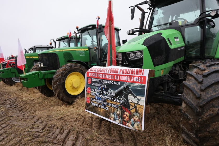 Protest rolników na drogach Dolnego Śląska 9 lutego