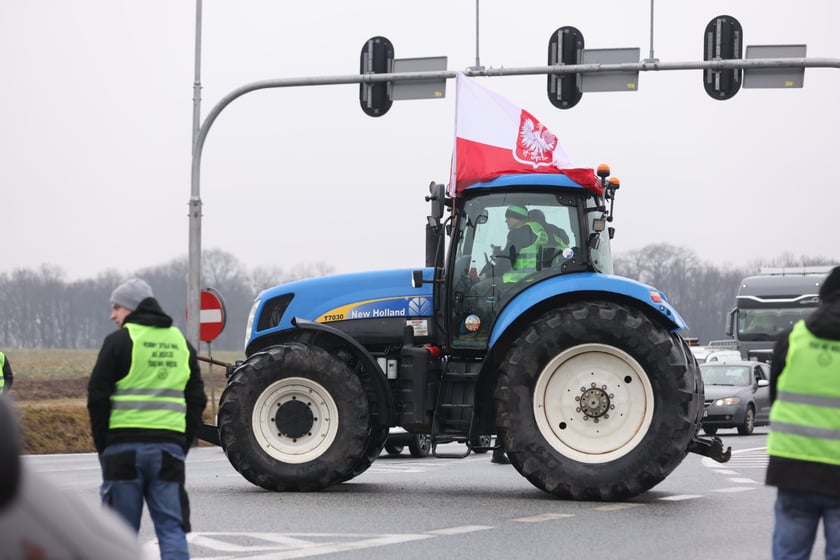 Protest rolników na drogach Dolnego Śląska 9 lutego