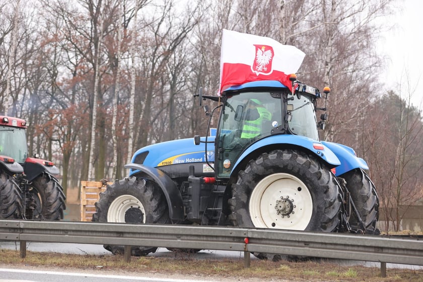 Protest rolników na drogach Dolnego Śląska 9 lutego