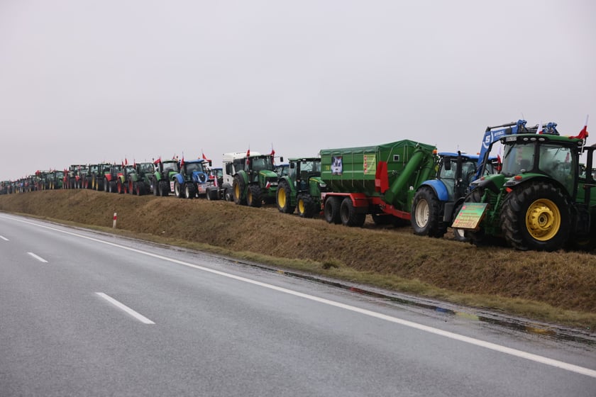 Protest rolników na drogach Dolnego Śląska 9 lutego