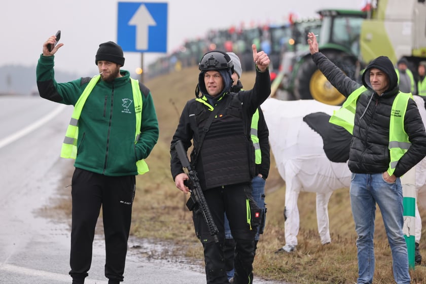 Protest rolników na drogach Dolnego Śląska 9 lutego