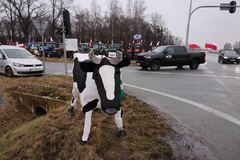 Protest rolników na drogach Dolnego Śląska 9 lutego