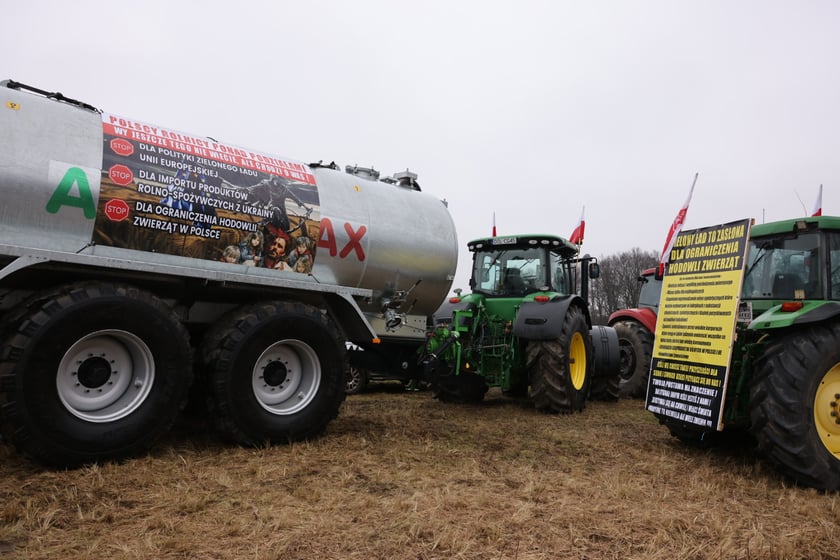 Protest rolników na drogach Dolnego Śląska 9 lutego