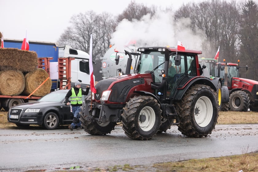 Protest rolników na drogach Dolnego Śląska 9 lutego