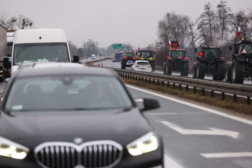 Protest rolników na drogach Dolnego Śląska 9 lutego