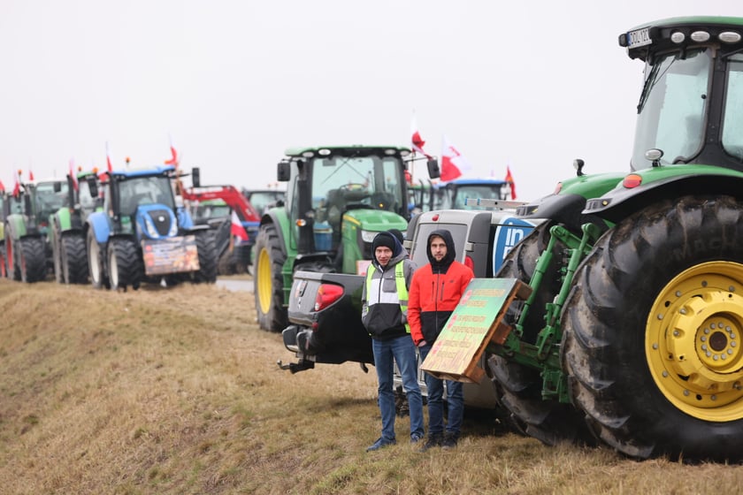 Protest rolników na drogach Dolnego Śląska 9 lutego