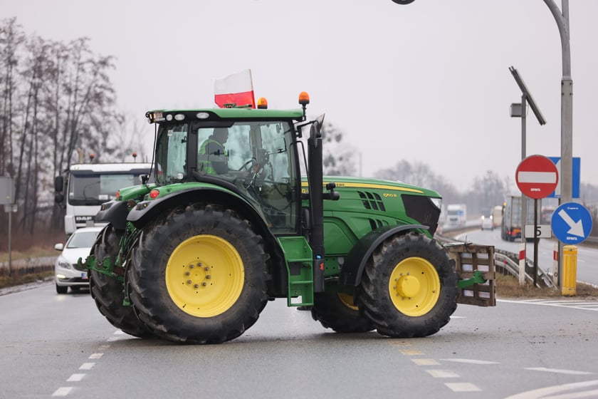 Protest rolników na drogach Dolnego Śląska 9 lutego