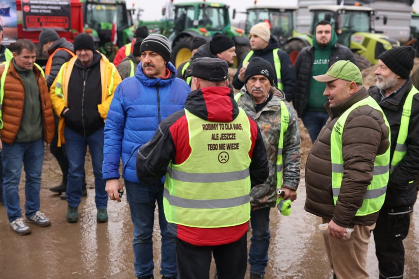 Protest rolników na drogach Dolnego Śląska 9 lutego