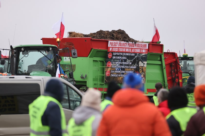 Protest rolników na drogach Dolnego Śląska 9 lutego