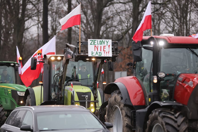 Protest rolników na drogach Dolnego Śląska 9 lutego