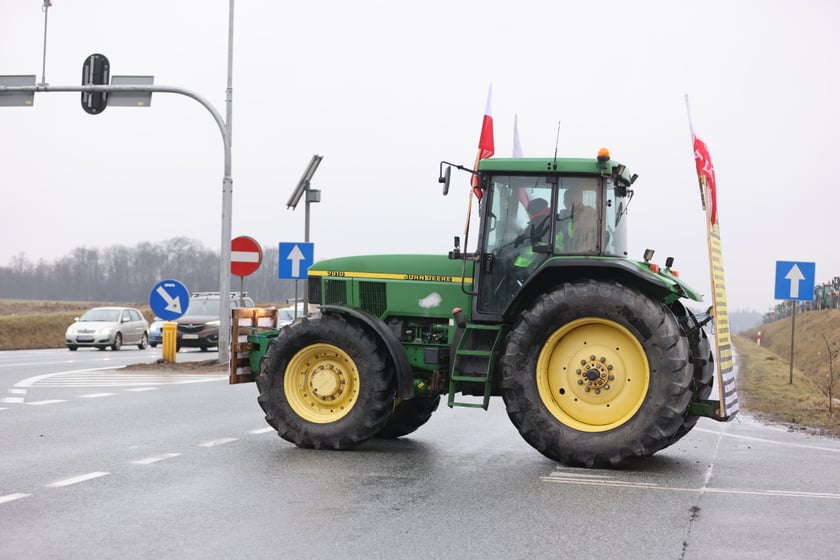Protest rolników na drogach Dolnego Śląska 9 lutego
