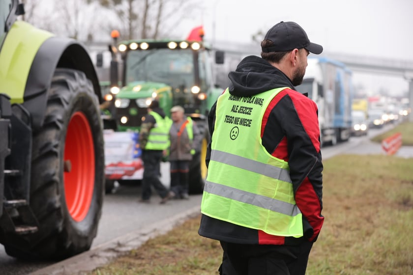 Strajk rolników przy al. Sobieskiego