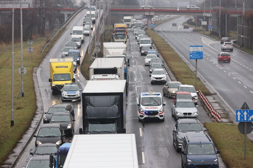 Strajk rolników przy al. Sobieskiego