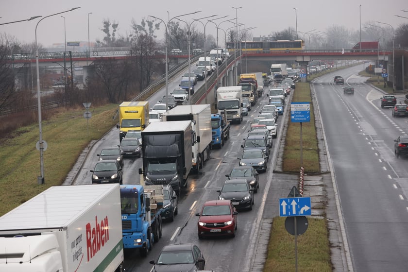 Strajk rolników przy al. Sobieskiego
