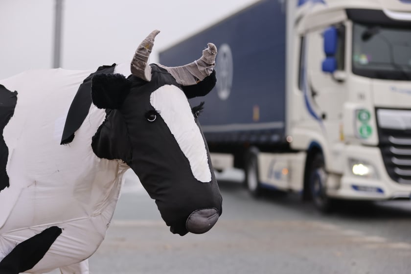 Strajk rolników w okolicach Wrocławia 9.02.24