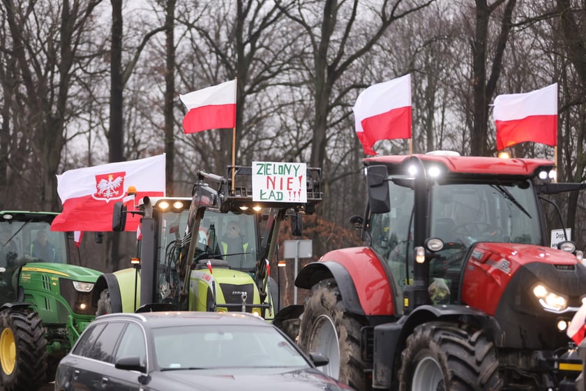 Strajk rolników w okolicach Wrocławia 9.02.24