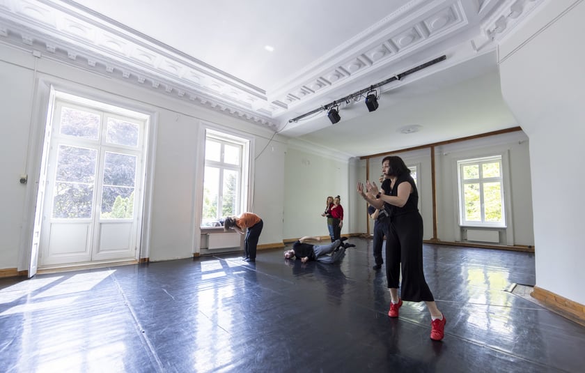 Pr&oacute;ba do spektaklu we Wrocławskim Teatrze Pantomimy