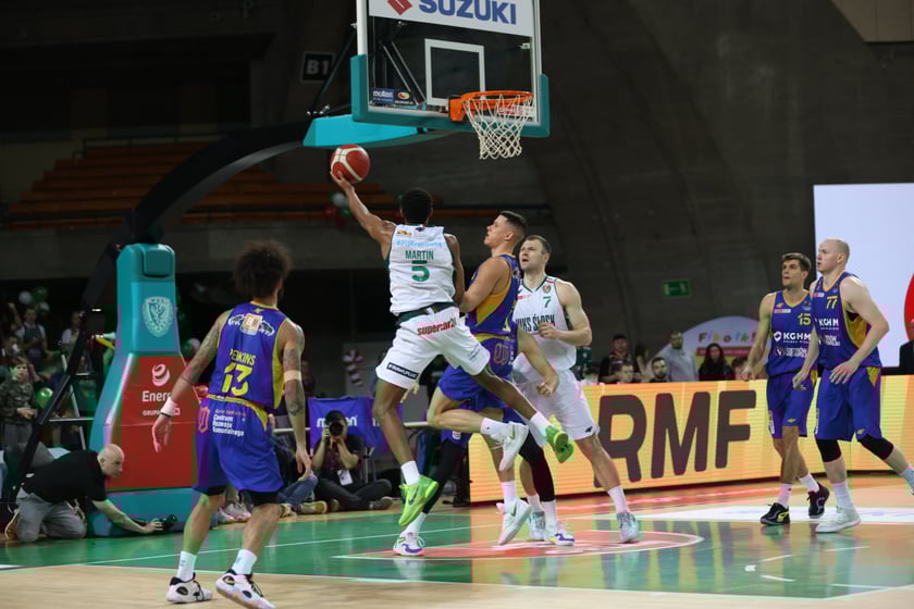 Mecz koszykarzy Śląska Wrocław ze BM Stalą Ostrów Wielkopolski