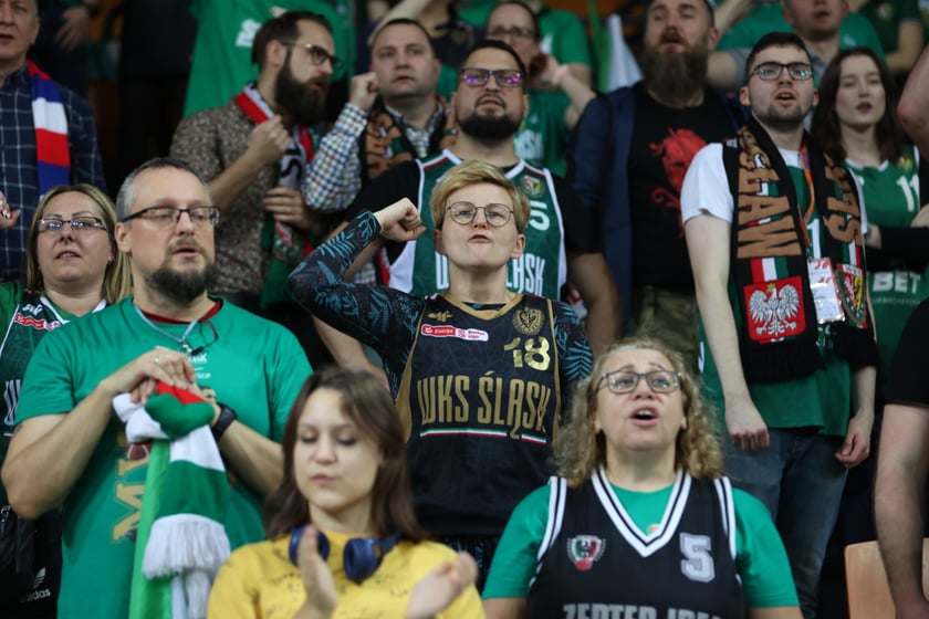 Mecz koszykarzy Śląska Wrocław ze BM Stalą Ostrów Wielkopolski