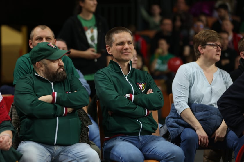 Zdjęcie z niedzielnego meczu koszykarskiego Śląska Wrocław w Hali Stulecia