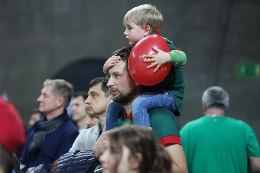 Zdjęcie z niedzielnego meczu koszykarskiego Śląska Wrocław w Hali Stulecia