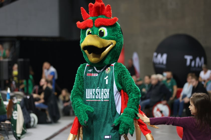Zdjęcie z niedzielnego meczu koszykarskiego Śląska Wrocław w Hali Stulecia