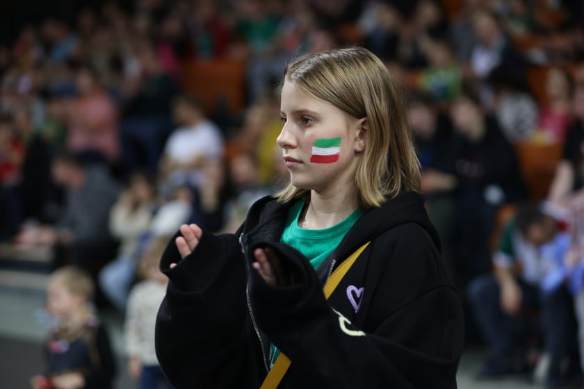 Zdjęcie z niedzielnego meczu koszykarskiego Śląska Wrocław w Hali Stulecia