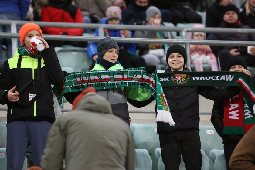 Mecz Śląsk Wrocław - Lech Poznań, 26.02.2023, Tarczyński Arena we Wrocławiu