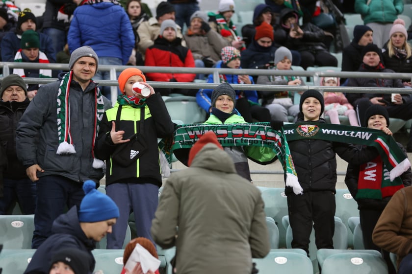 Mecz Śląsk Wrocław - Lech Poznań, 26.02.2023, Tarczyński Arena we Wrocławiu