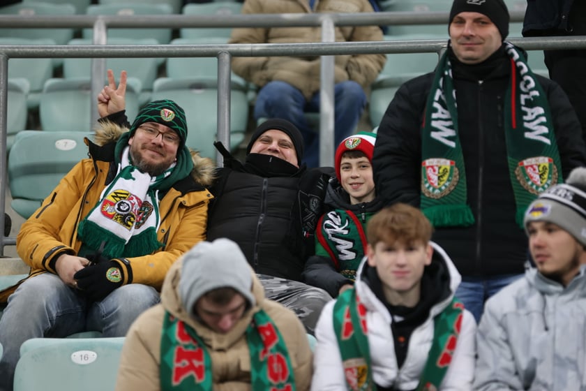 Mecz Śląsk Wrocław - Lech Poznań, 26.02.2023, Tarczyński Arena we Wrocławiu
