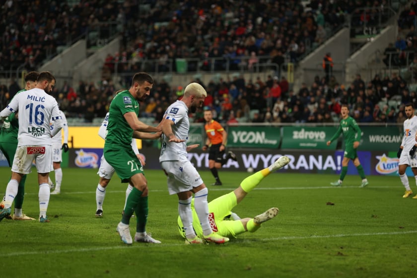Mecz Śląsk Wrocław - Lech Poznań, 26.02.2023, Tarczyński Arena we Wrocławiu