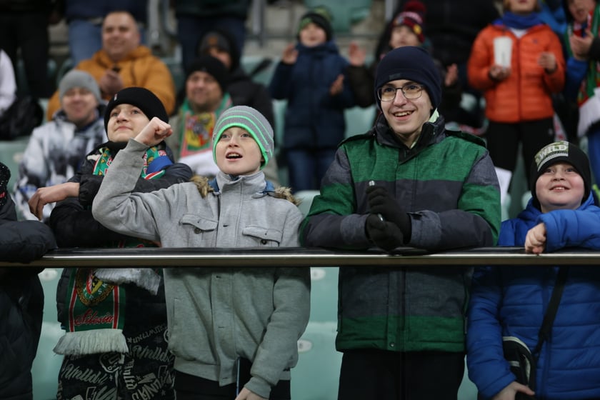 Mecz Śląsk Wrocław - Lech Poznań, 26.02.2023, Tarczyński Arena we Wrocławiu
