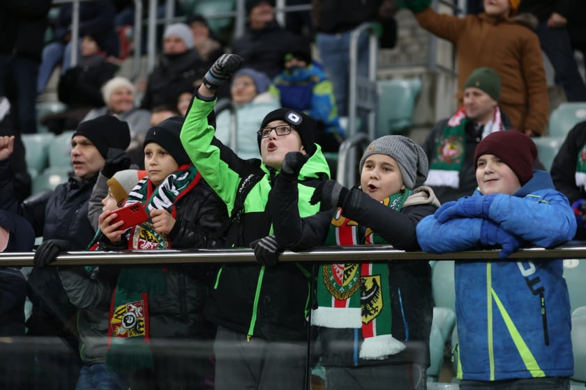 Mecz Śląsk Wrocław - Lech Poznań, 26.02.2023, Tarczyński Arena we Wrocławiu