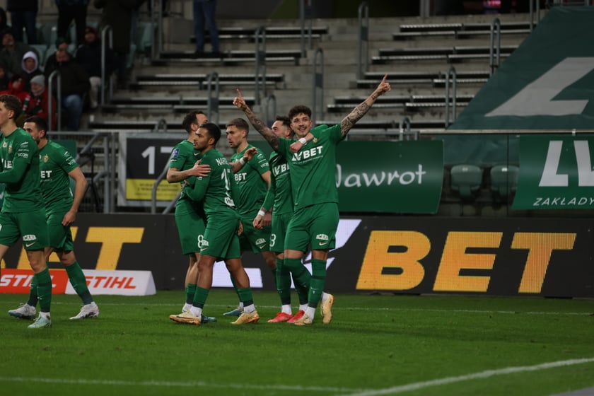 Mecz Śląsk Wrocław - Lech Poznań, 26.02.2023, Tarczyński Arena we Wrocławiu