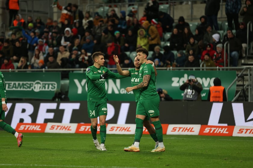 Mecz Śląsk Wrocław - Lech Poznań, 26.02.2023, Tarczyński Arena we Wrocławiu