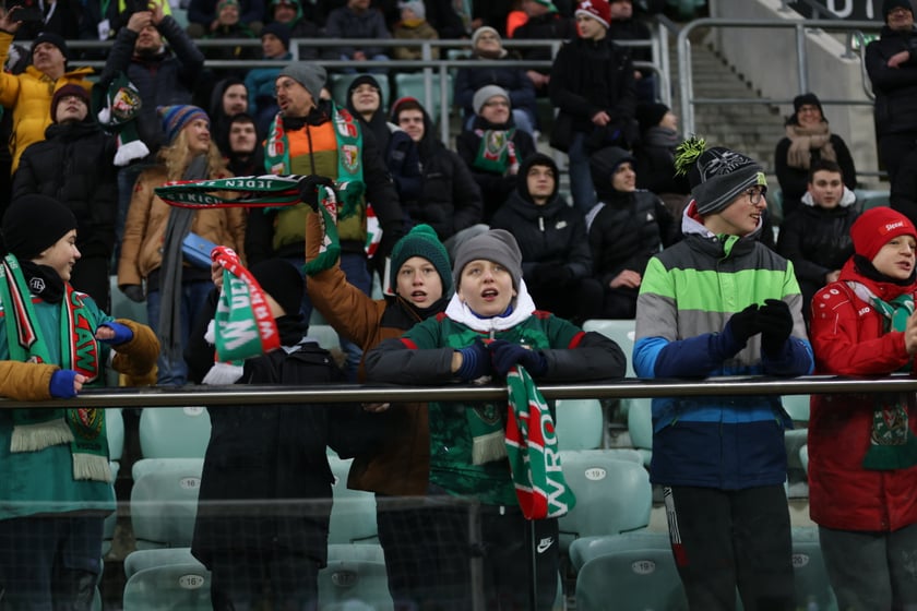 Mecz Śląsk Wrocław - Lech Poznań, 26.02.2023, Tarczyński Arena we Wrocławiu