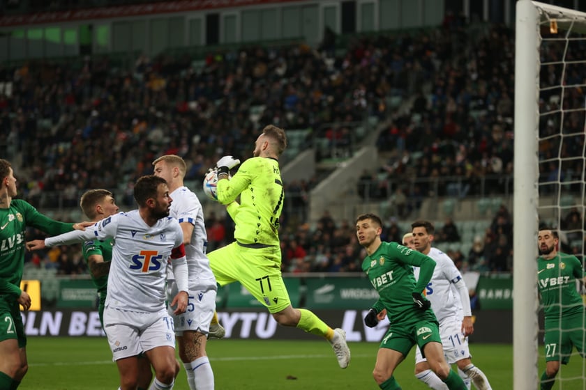 Mecz Śląsk Wrocław - Lech Poznań, 26.02.2023, Tarczyński Arena we Wrocławiu