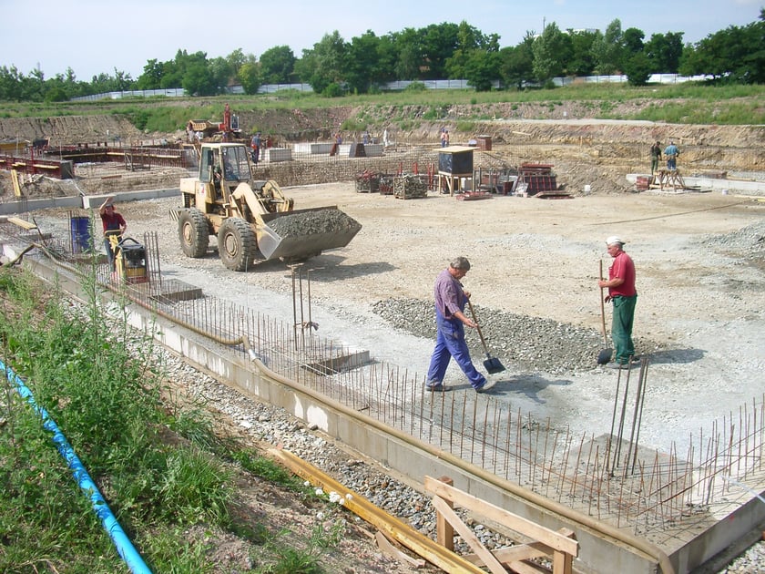 Aquapark we Wrocławiu przy ul. Borowskiej w trakcie budowy