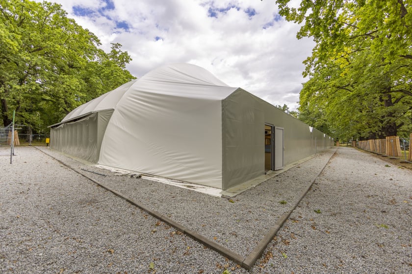 Nowa hala tenisowa i teren ośrodka tenisowego WCT Spartan przy ul. Pułtuskiej