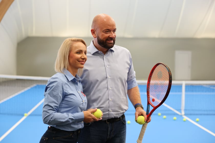 Uroczyste otwarcie hali tenisowej przy Pułtuskiej, 6 września 2023 r.