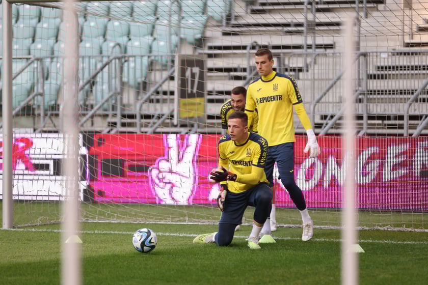 Trening i konferencja prasowa Ukraińców na Tarczyński Arenie przed meczem Ukraina - Anglia