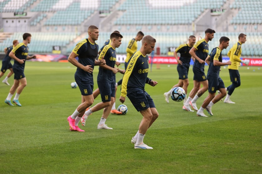 Trening i konferencja prasowa Ukraińców na Tarczyński Arenie przed meczem Ukraina - Anglia
