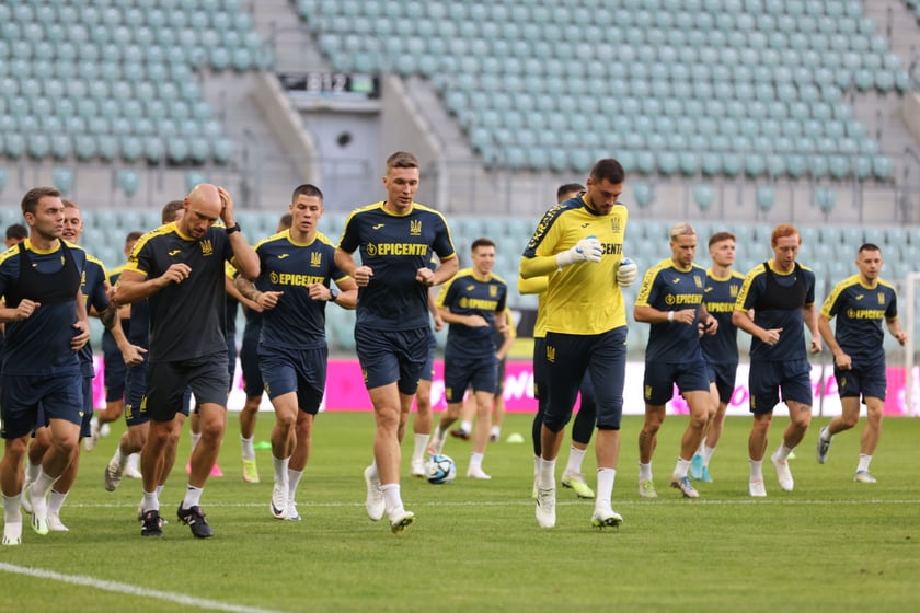 Trening i konferencja prasowa Ukraińców na Tarczyński Arenie przed meczem Ukraina - Anglia