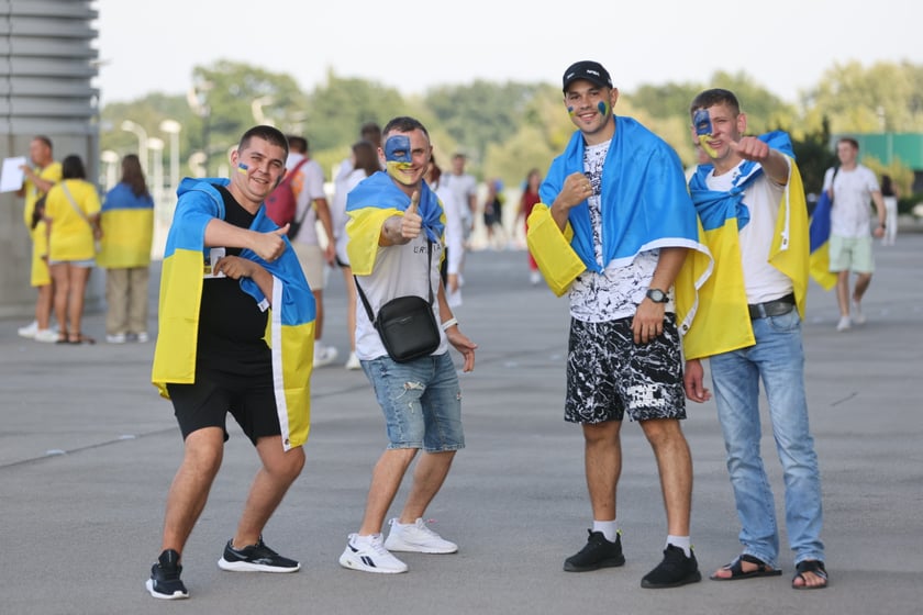 Kibice na meczu Ukraina - Anglia