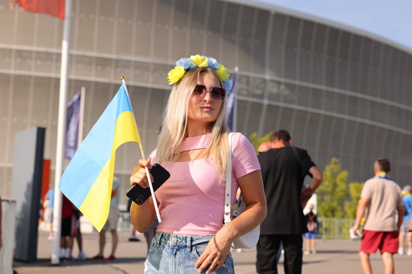 Kibice na meczu Ukraina - Anglia