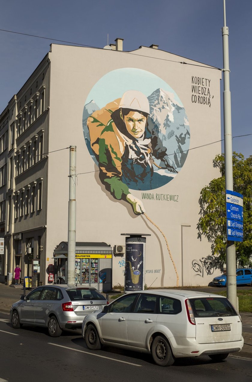 Mural Wandy Rutkiewicz we Wrocławiu