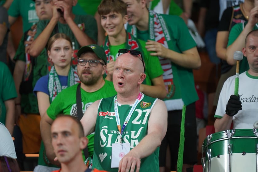 Mecz Śląska Wrocław z Treflem Sopot w Hali Stulecia.