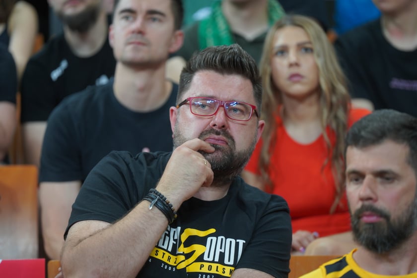 Mecz Śląska Wrocław z Treflem Sopot w Hali Stulecia.