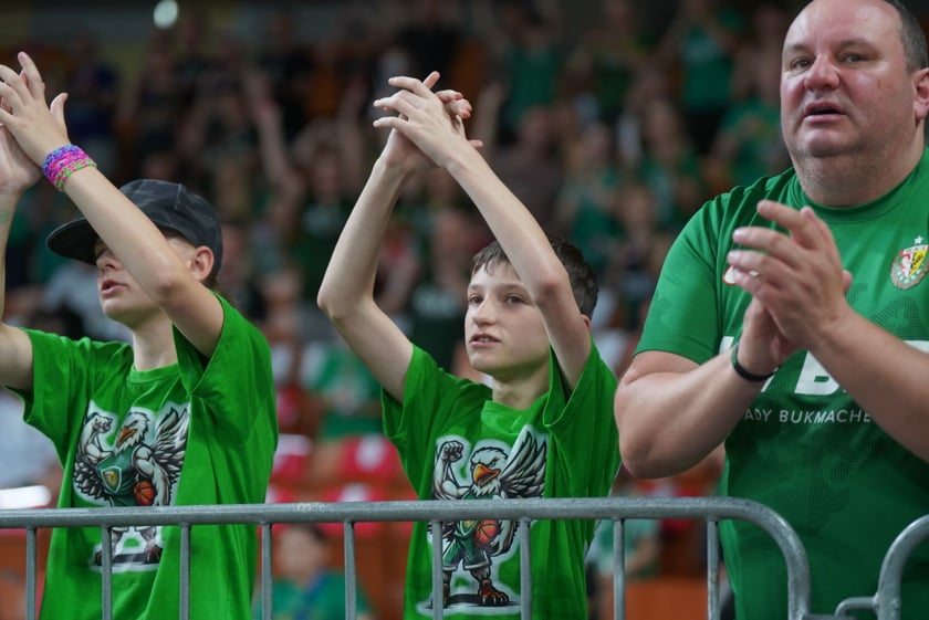 Mecz Śląska Wrocław z Treflem Sopot w Hali Stulecia.