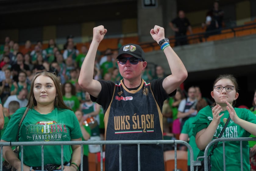 Mecz Śląska Wrocław z Treflem Sopot w Hali Stulecia.